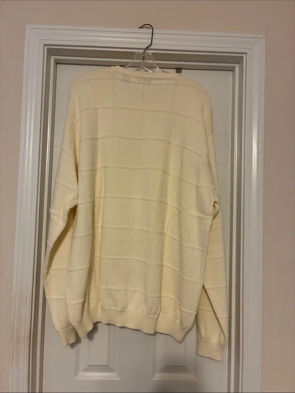 Izod Men's 2XL Cream Textured Crewneck Sweater
